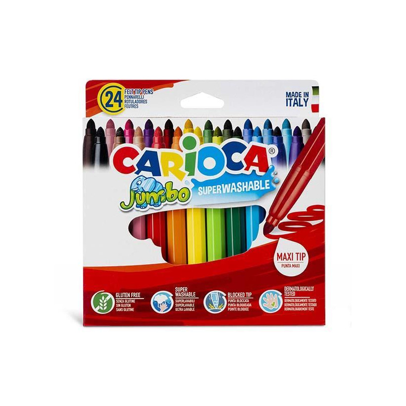 Carioca Jumbo μαρκαδόροι 24 χρωμάτων - 6 ΤΕΜ