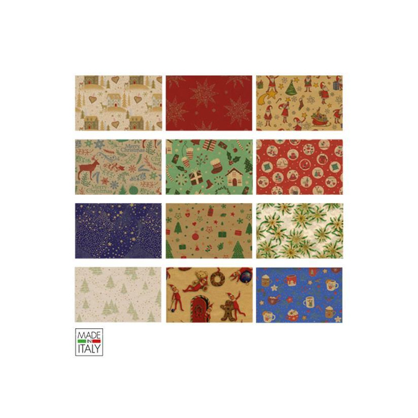 Χαρτί περιτυλίγματος σε ρολό 70x200εκ. "Christmas Κraft" - 50 ΤΕΜ