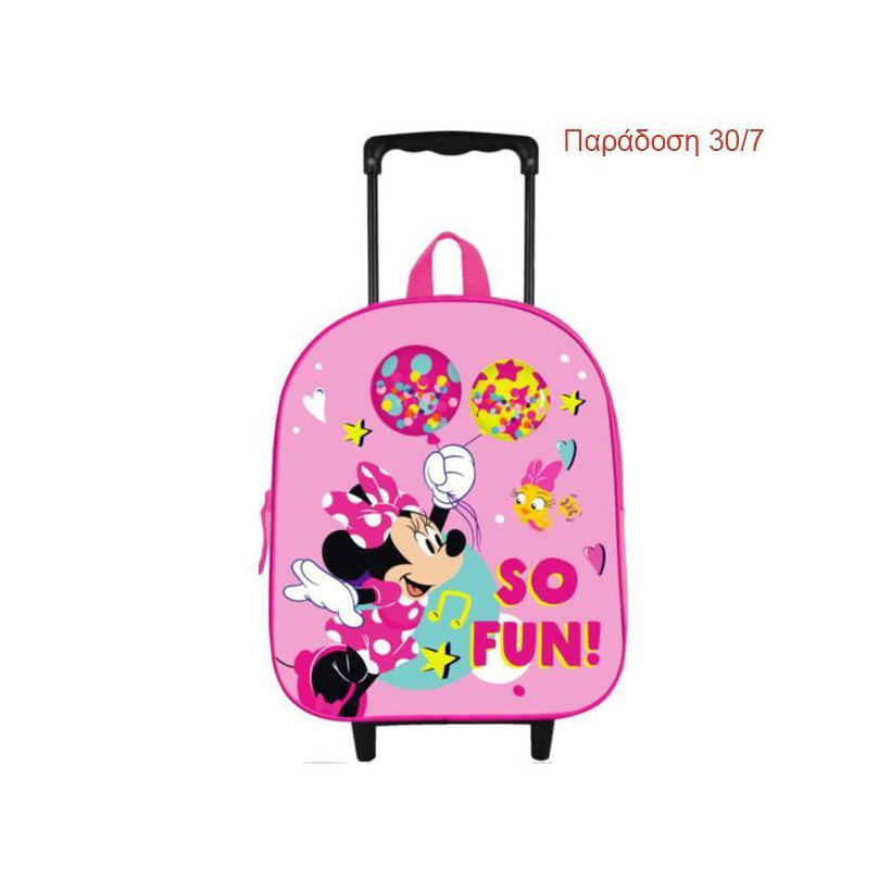 Bagtrotter τρόλευ νηπίου Minnie pink Y32x25x12εκ.