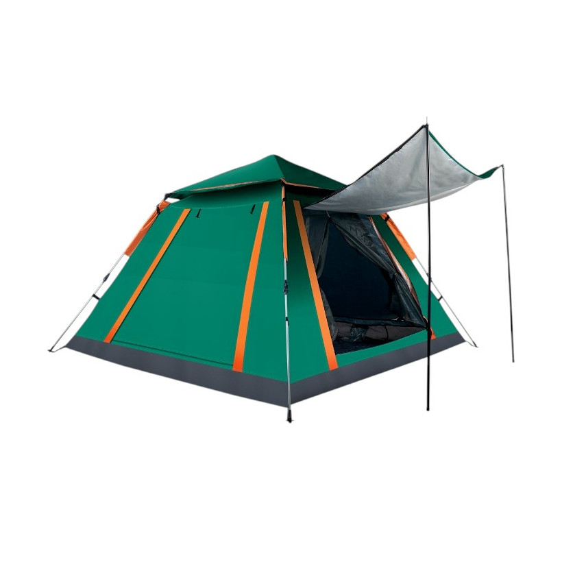 Σκηνή Camping 4 ατόμων με σκίαστρα - YB3021 - 2.4x2.4m - 960019 - Dark Green