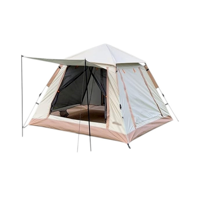 Σκηνή Camping 4 ατόμων με σκίαστρα - YB3021 - 2.4x2.4m - 960019 - Beige