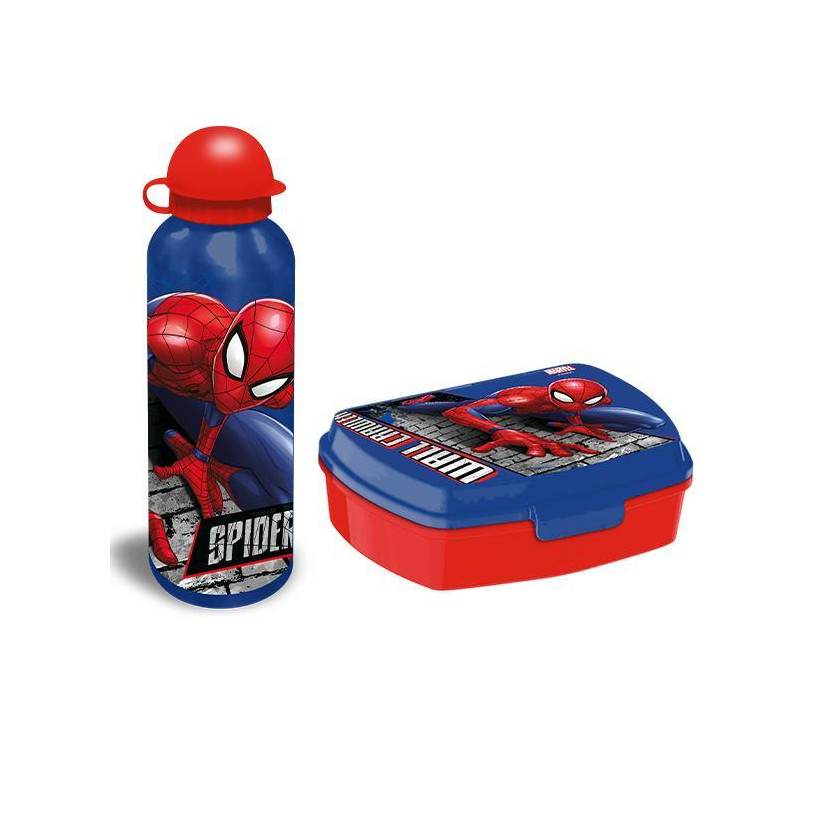 Σετ φαγητοδοχείο - παγούρι Spiderman 17,5x12,5xY6εκ 500ml