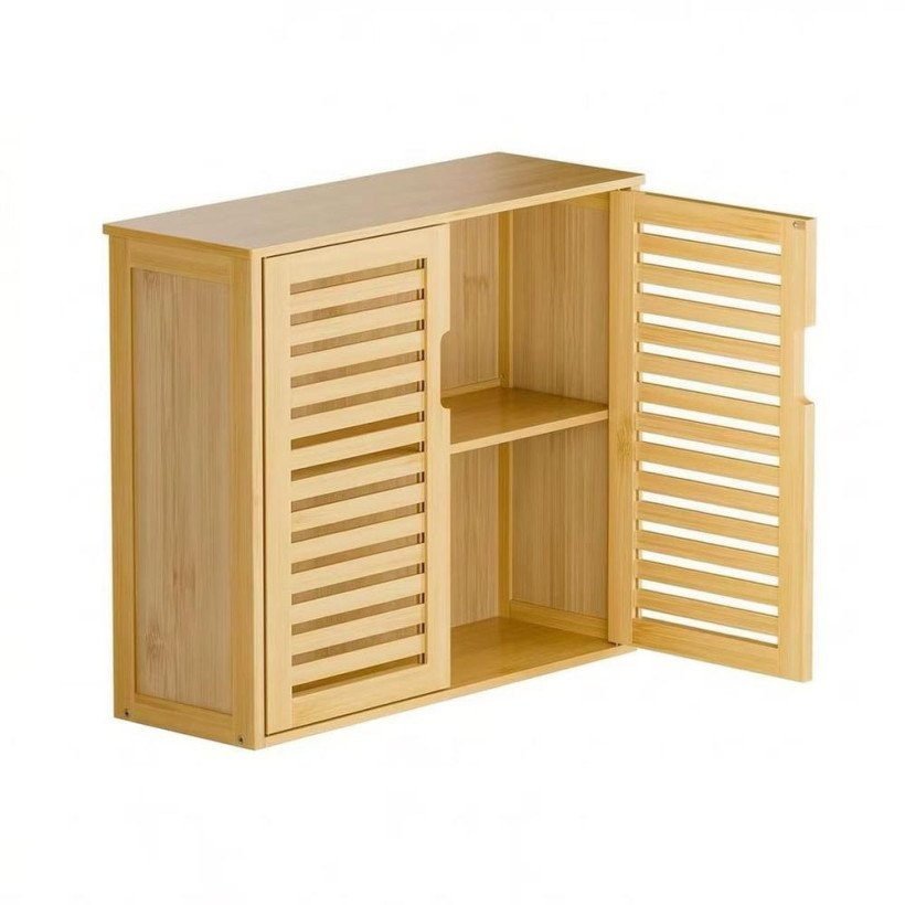 Ντουλάπι κρεμαστό Nextdeco μπαμπού 2 πορτάκια Υ51x59x20,5εκ.