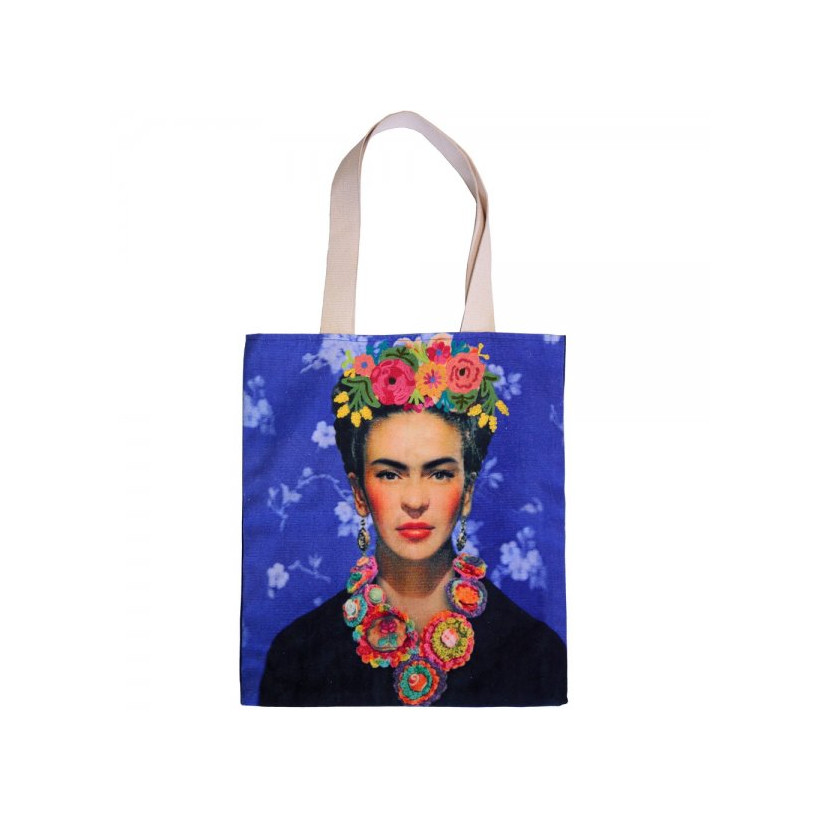 Τσάντα Frida Μπλε 40x45εκ. κεντημένη