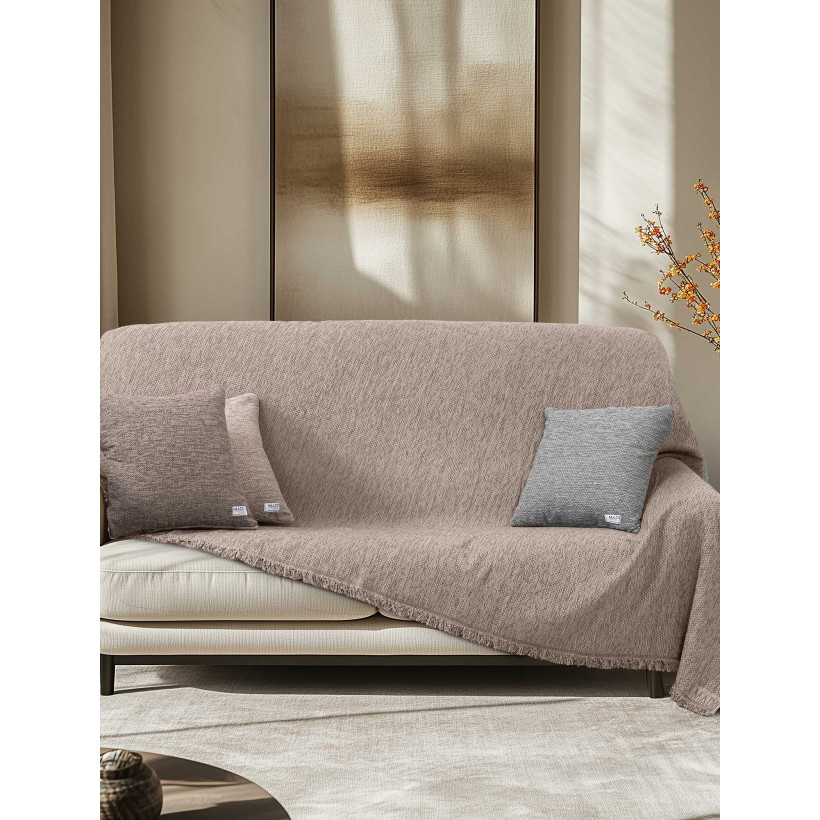 Ριχτάρι AKONIK BEIGE Μπεζ Ριχτάρι διθέσιου καναπέ: 170 x 250 εκ. MADI