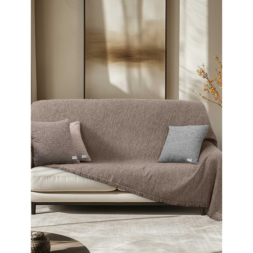 Ριχτάρι AKONIK BROWN Καφέ Ριχτάρι διθέσιου καναπέ: 170 x 250 εκ. MADI