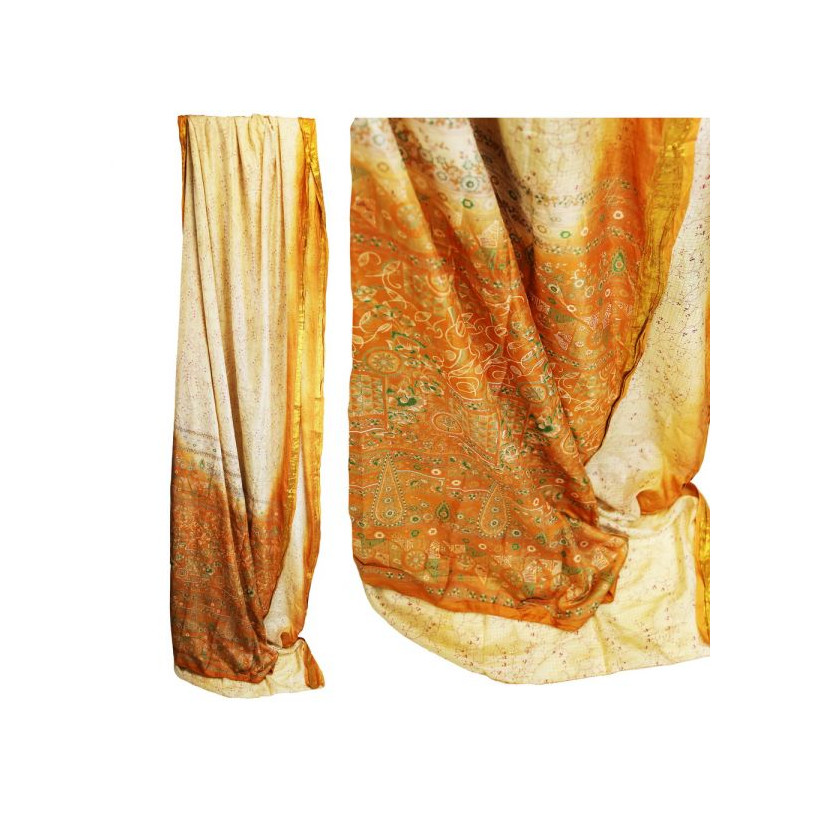 Ύφασμα vintage από σάρι (#10) 5x1μ. - μεταξωτό vintage
