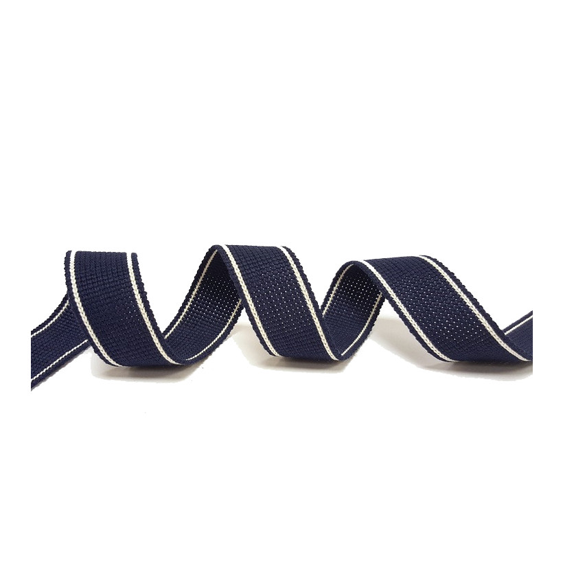 Ιμάντας 15μ. Navy 34χιλ. Βαμβακερή