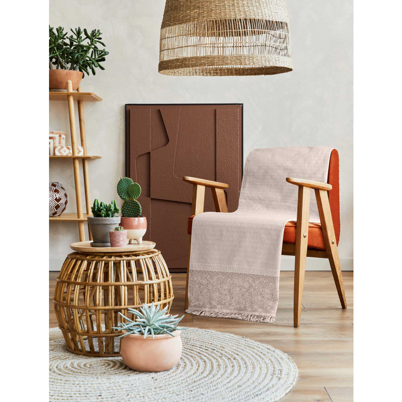 Ριχτάρι BLUMEN BEIGE Μπεζ Ριχτάρι διθέσιου καναπέ: 170 x 250 εκ. MADI