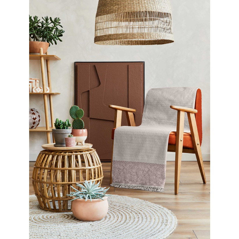 Ριχτάρι BLUMEN BROWN Καφέ Ριχτάρι διθέσιου καναπέ: 170 x 250 εκ. MADI