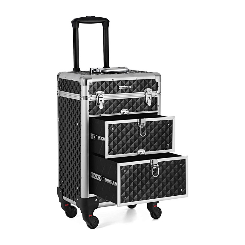 Βαλίτσα Μακιγιάζ 34 x 27 x 57 cm Χρώματος Μαύρο Songmics JHZ08BK