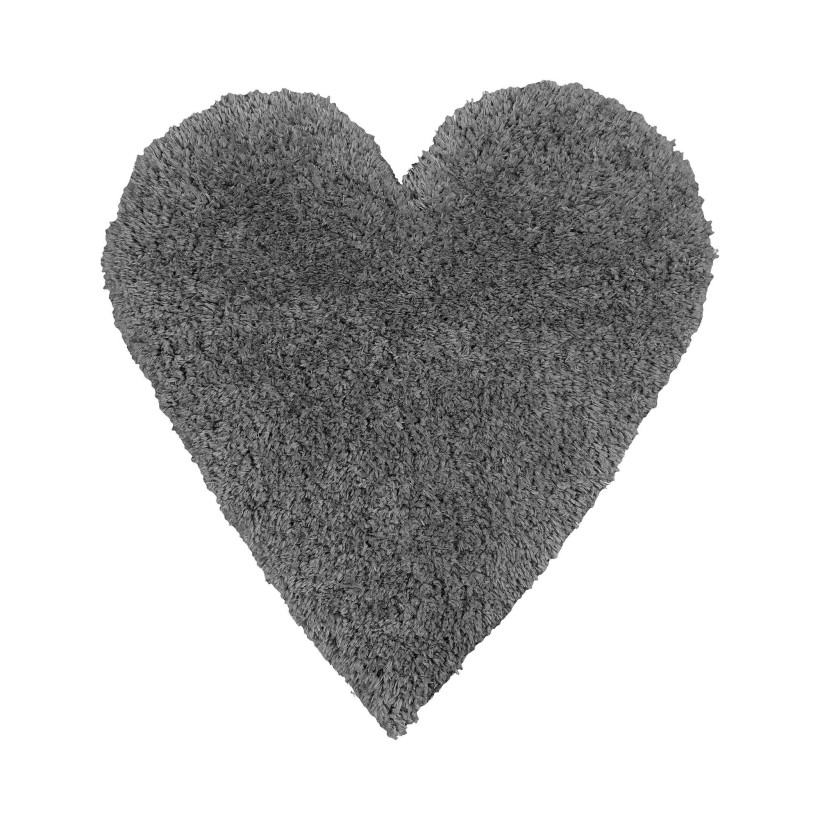 Παιδικό Χαλί DARK GREY SHADE HEART Σκούρο Γκρι 160 x 160 εκ. MADI