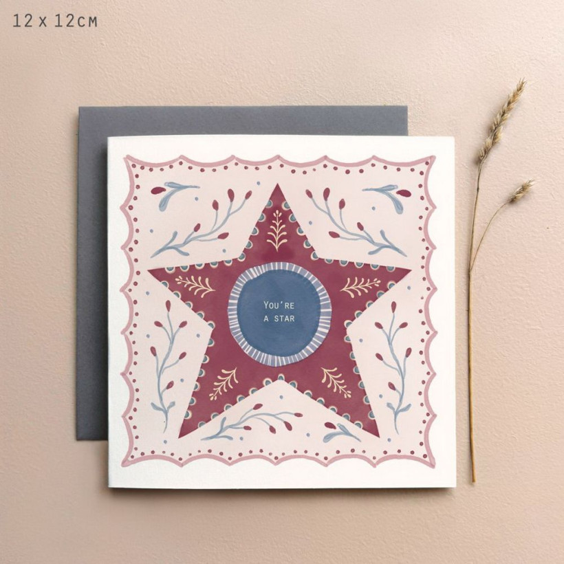 Κάρτα Folk art-You're a star
