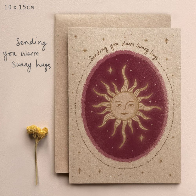 Κάρτα Πλανήτες-Sending you warm sunny hugs