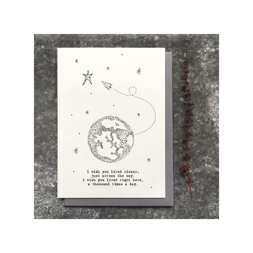 Κάρτα Out of this world -Wish you lived nearer 12x16,5 εκ.