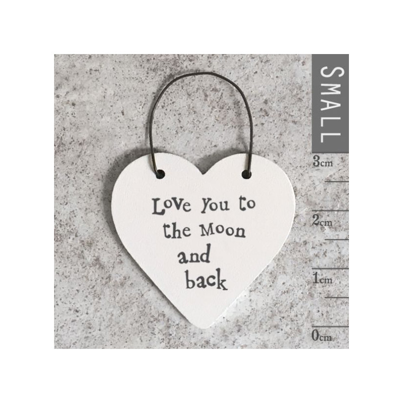 Καρδιά μικρή - Love you to the moon and back 3x6 εκ.