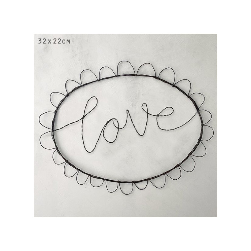 Συρμάτινη επιγραφή 22x32εκ. - L O V E