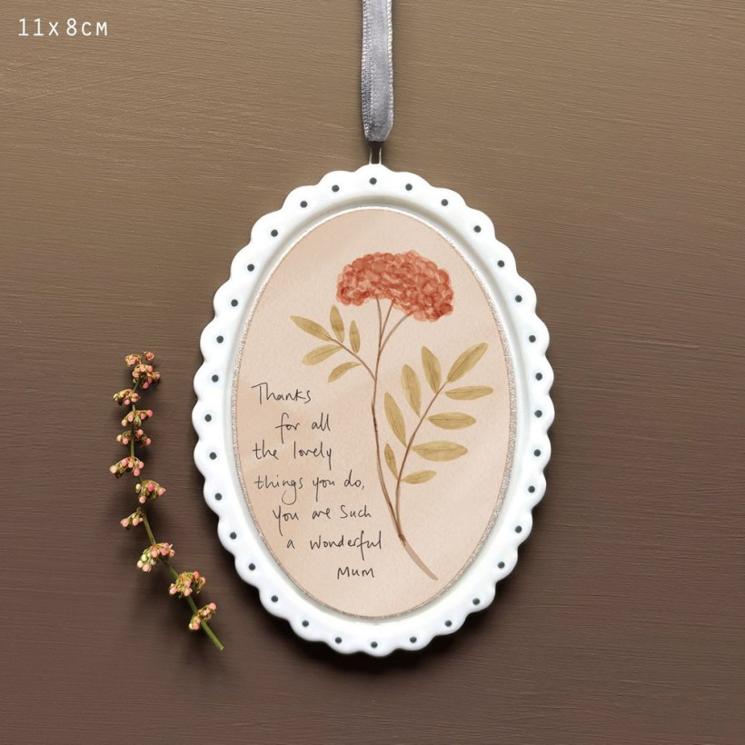 Πορσελάνη οβάλ δαντέλα-Thanks love