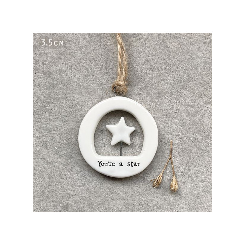 Πορσελάνινος κύκλος 3,5εκ.-You're a star