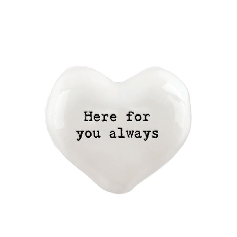 Βότσαλο καρδιά λευκή-Here for you always