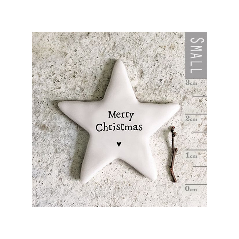 Βότσαλο αστέρι 3,6εκ. - Merry Christmas