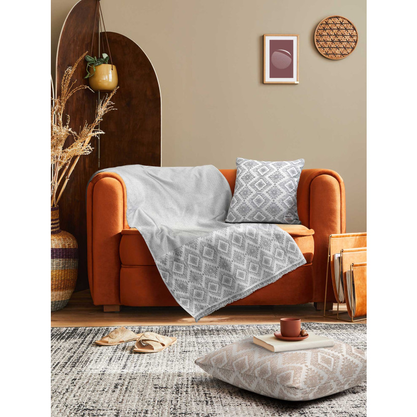 Ριχτάρι FOLK GREY Γκρι Ριχτάρι διθέσιου καναπέ: 170 x 250 εκ. MADI