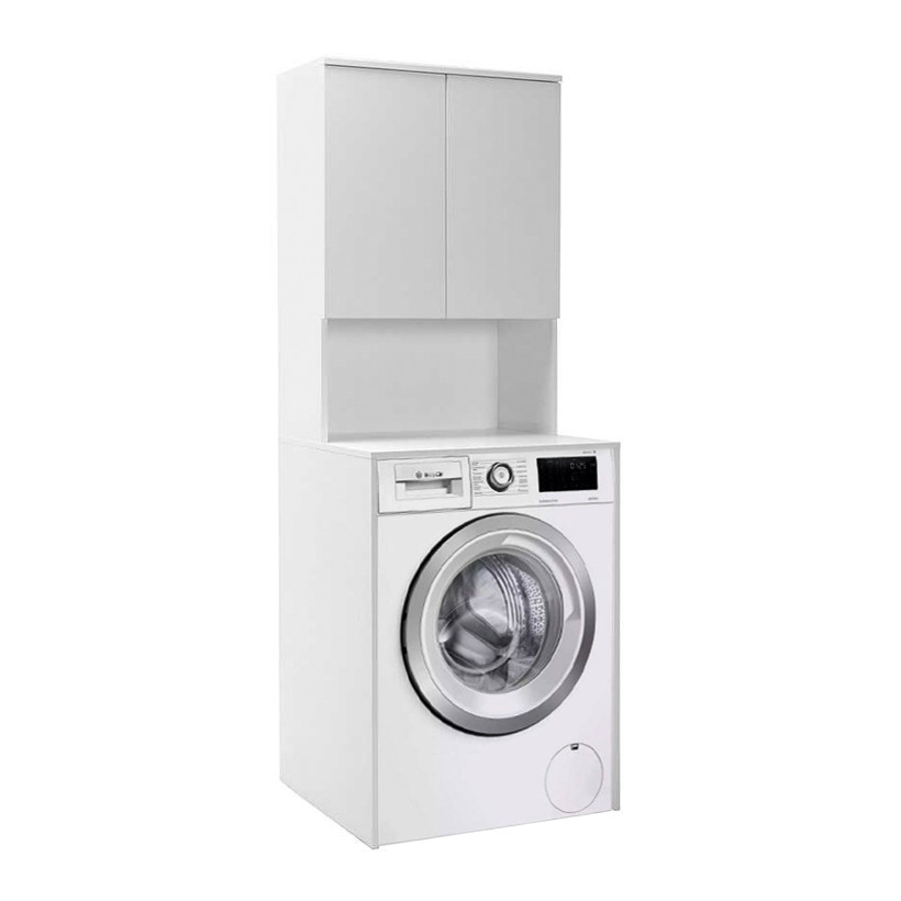 Έπιπλο πλυντηρίου Ceza  χρώμα λευκό 65x60x182εκ.