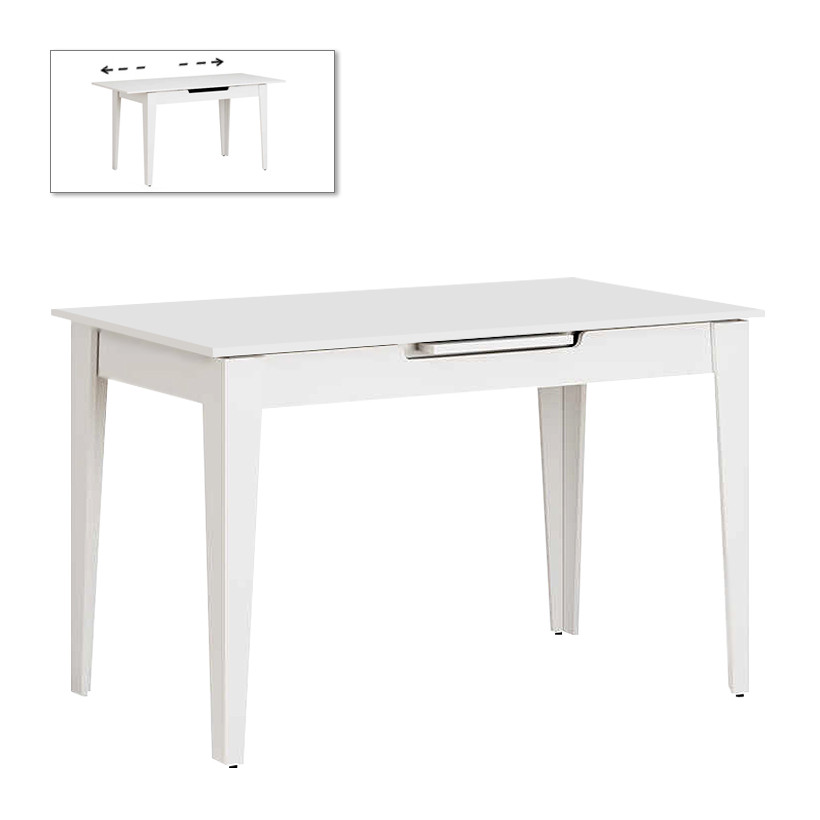 Τραπέζι Trendline  επεκτεινόμενο χρώμα λευκό 120/150x70x75εκ.