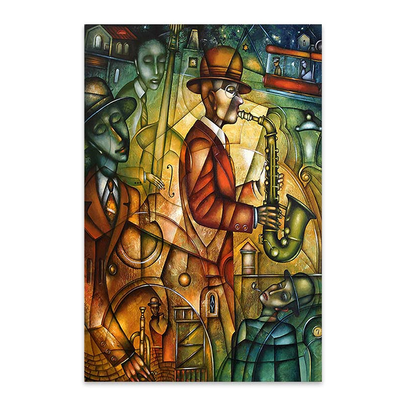 Πίνακας σε καμβά "Street Artists"  ψηφιακής εκτύπωσης 50x75x3εκ.
