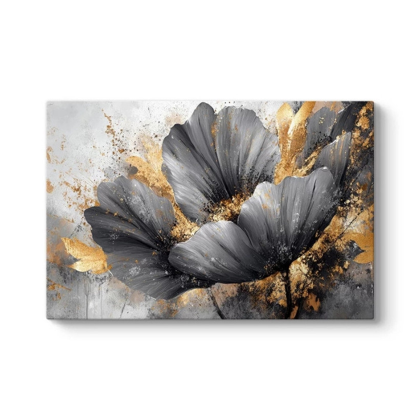 Πίνακας σε καμβά "Flowers Whispering in the Night"  ψηφιακής εκτύπωσης 140x100x3εκ.