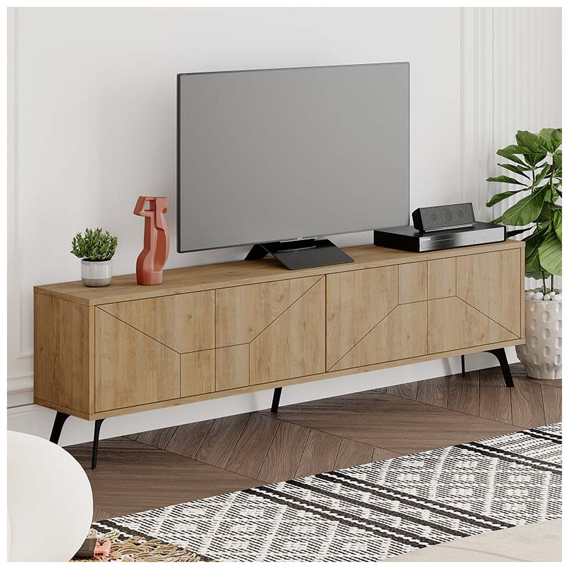 Έπιπλο τηλεόρασης Dune  χρώμα sapphire oak 180x29,6x50εκ.