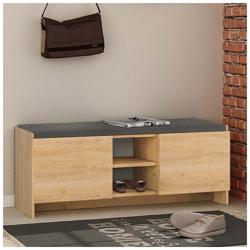 Παπουτσοθήκη Zulla  χρώμα sapphire oak 110x37x43εκ.