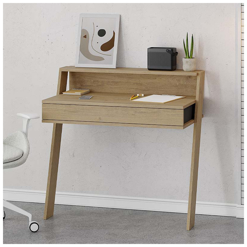 Γραφείο εργασίας Cowork  χρώμα sapphire oak 94x50x91εκ.