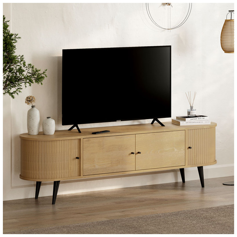 Έπιπλο τηλεόρασης Gentle  χρώμα sapphire oak 180x40x52εκ.