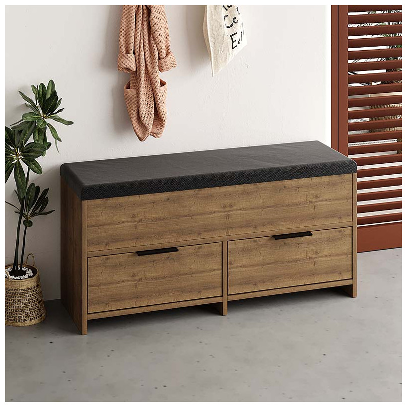 Παπουτσοθήκη Cove  χρώμα ανοιχτό καρυδί 106x34x51,5εκ.