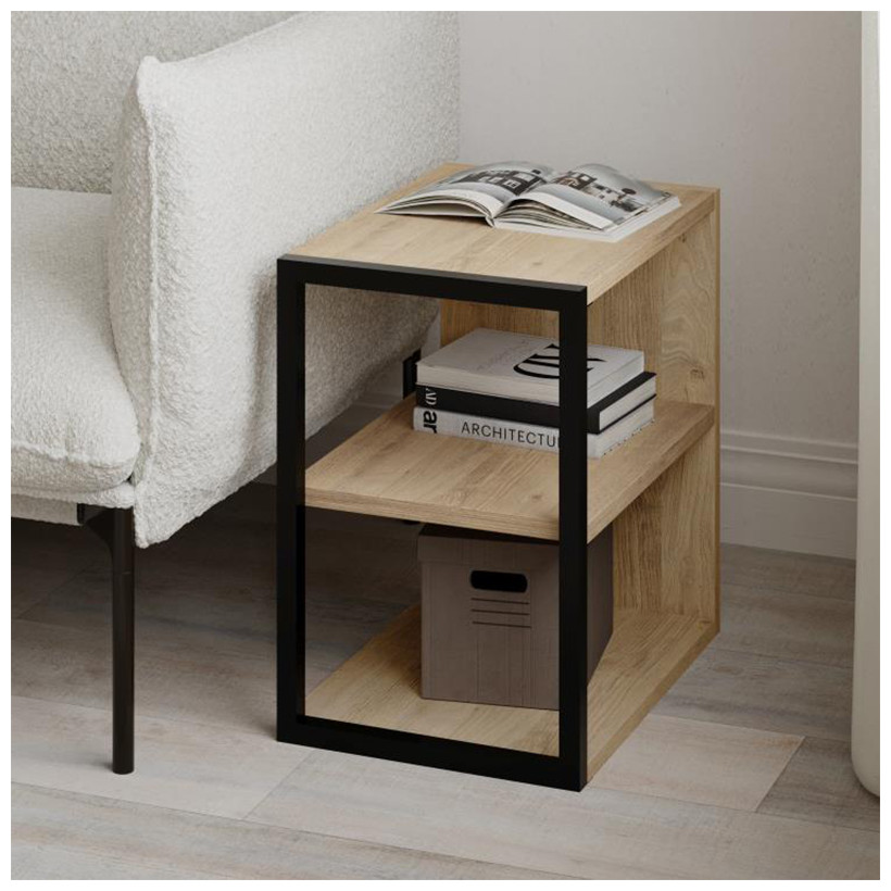 Τραπεζάκι βοηθητικό - Κομοδίνο Echo  χρώμα sapphire oak 30x42x45εκ.