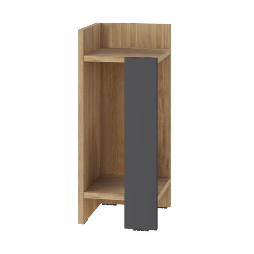 Κομοδίνο Elos  αριστερό χρώμα sapphire oak - ανθρακί 25x27x60εκ.
