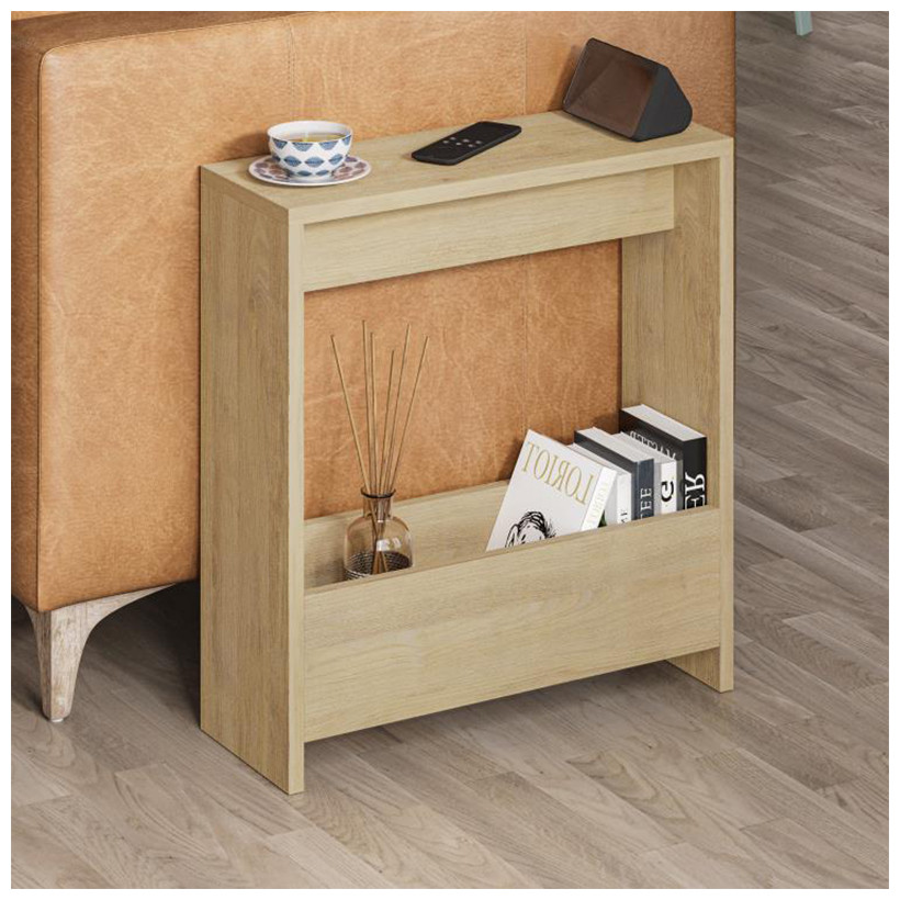 Τραπεζάκι βοηθητικό Simpi  χρώμα sapphire oak 55x20x60εκ.