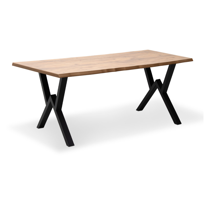 Τραπέζι Walter  Mdf - μεταλλικό χρώμα ακακίας 140x80x75εκ.