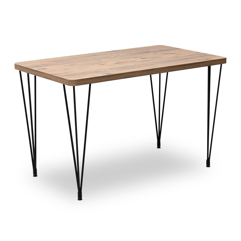Τραπέζι Roger  Mdf - μεταλλικό χρώμα ακακίας 120x70x75εκ.