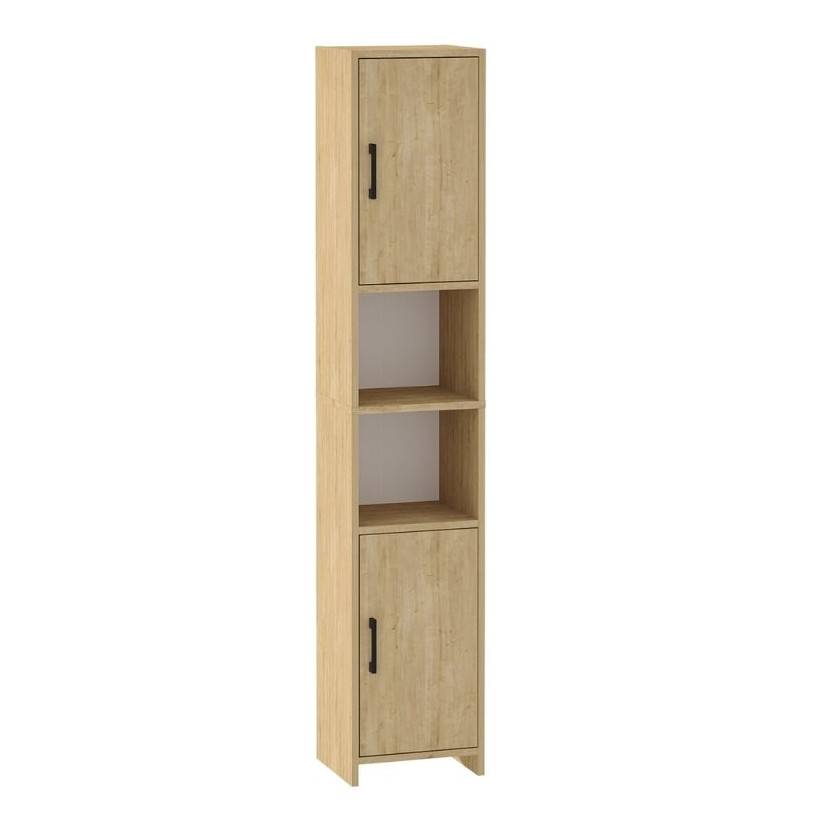 Ντουλάπι κουζίνας - μπάνιου Hobbes  χρώμα sapphire oak 35x30x182,3εκ.