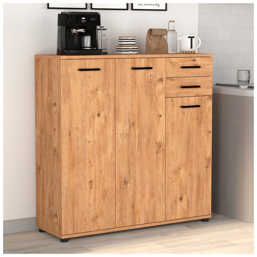 Παπουτσοθήκη - Ντουλάπι Polly  χρώμα pine oak 108x35x108εκ.