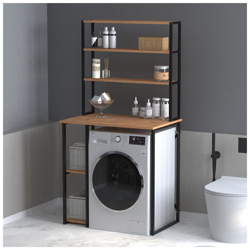 Έπιπλο πλυντηρίου Berkus  χρώμα pine oak 90x60x178εκ.
