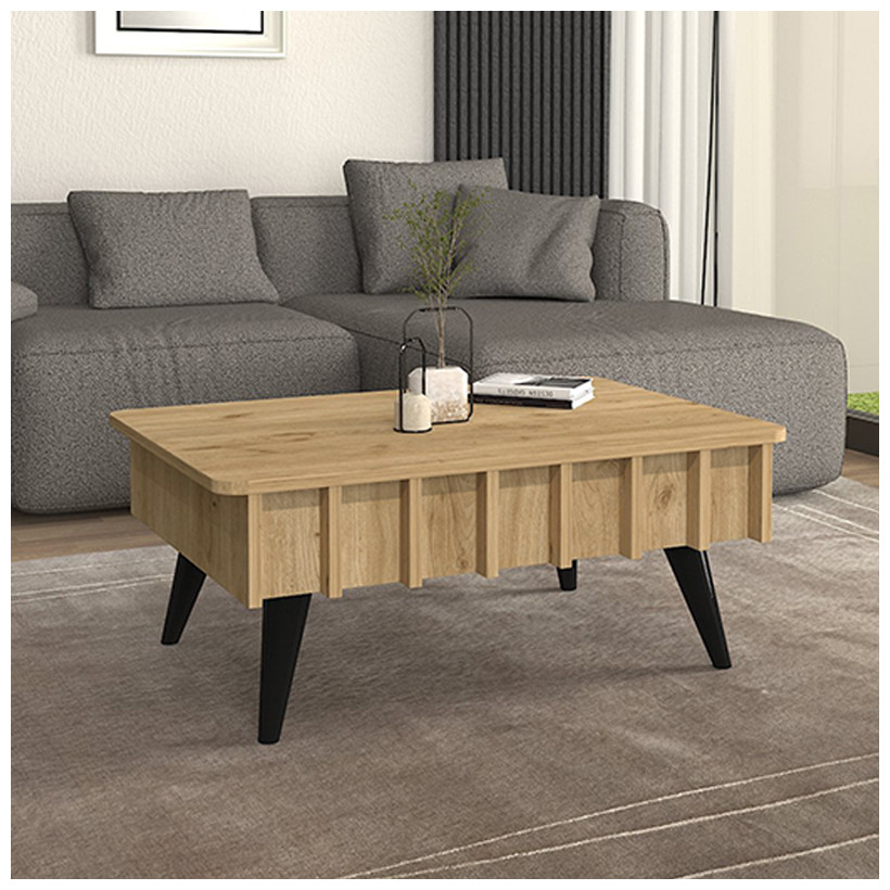 Τραπεζάκι σαλονιού Gemma  χρώμα sepet oak 90x59,6x36,8εκ.