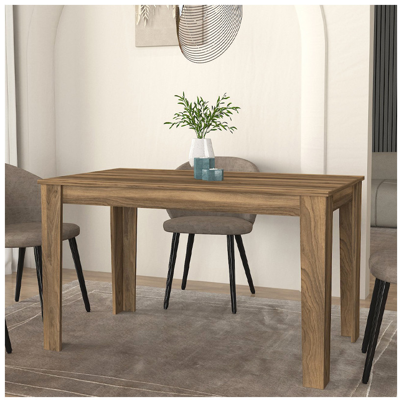 Τραπέζι Darlen  χρώμα καρυδί 125x72x74εκ.