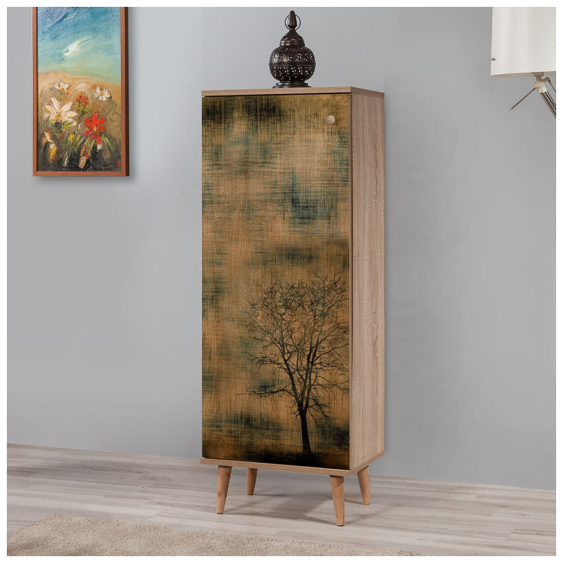 Παπουτσοθήκη - Ντουλάπι Soho  χρώμα sonoma 50x38x135εκ.