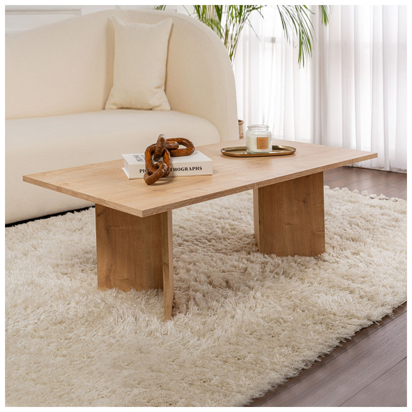 Τραπεζάκι σαλονιού Sabin  χρώμα sapphire oak 119x60x40εκ.