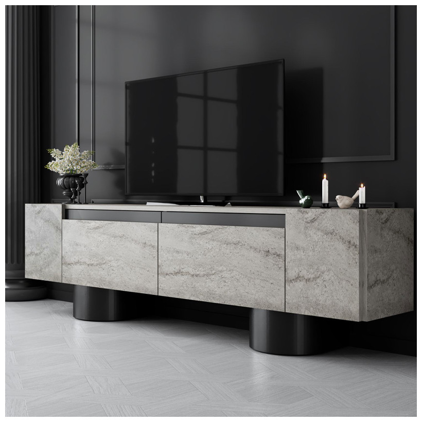 Έπιπλο τηλεόρασης Haven  χρώμα travertine 180x30x50εκ.