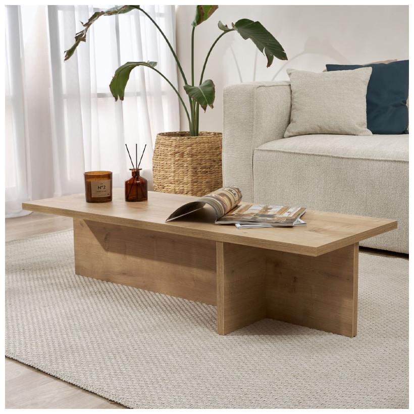 Τραπεζάκι σαλονιού Harbor  χρώμα sapphire oak 120x45x30εκ.