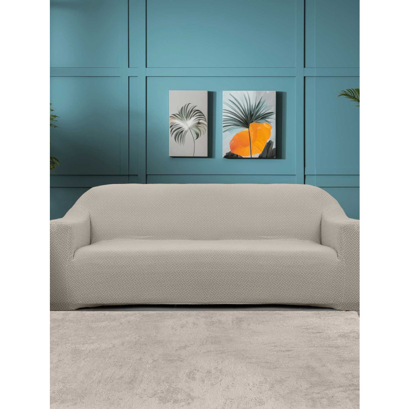 Ελαστικά καλύμματα καναπέ INTENSE BEIGE Μπεζ Ελαστικό κάλυμμα διθέσιου καναπέ MADI